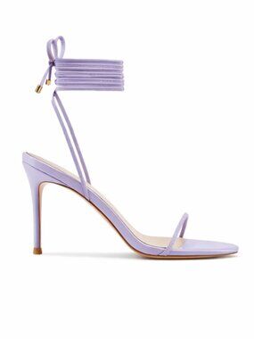 FEMME LA Barely There Lace Up Heel - Lavender